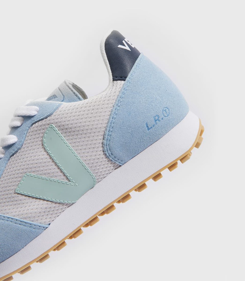 Veja Trainers Womens Grey/Blue - Sdu Rec Alveomesh - LIMO-15032